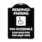 Signmission Reserved Parking Van Accessible $100-$500 Fine Tow Away Zone Alum Sign, 24" x 18", BW-1824-22986 A-DES-BW-1824-22986 - alternate 1